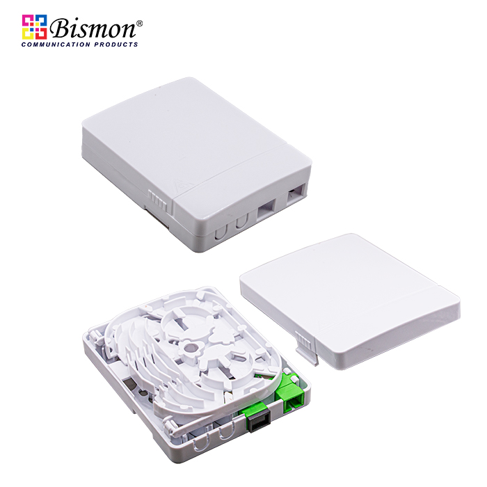 กล่องพักสายไฟเบอร์ออฟติก 2 Ports Fiber Optic Faceplate FTTx Box (กล่องเปล่า)